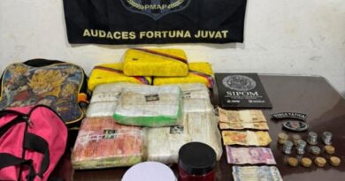 Força Tática apreende 8 kg de drogas e causa prejuízo de R$ 135 mil ao crime organizado em Santana