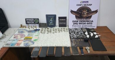 Suspeito de integrar facção quebra celular ao ser abordado e acaba preso com drogas e munições no Macapaba