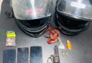 PM captura dupla suspeita de uma série de roubos na zona norte de Macapá e apreende arma, drogas e celulares