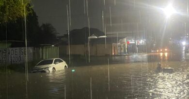 Foto de capa: Avenida Coaracy Nunes, um dos pontos alagados/Redação