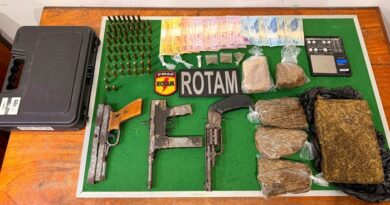Operação ‘Desarme’: Rotam apreende 2 kg de drogas, armas e munições em área de ponte do Zerão Operação ‘Desarme’: Rotam apreende 2 kg de drogas, armas e munições em área de ponte do Zerão